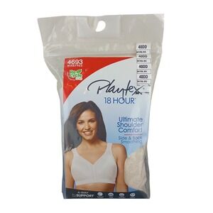 Playtex 18 Hour Ultimate Shoulder Comfort Wirefree Bra 4693 Natural Beige 40DD